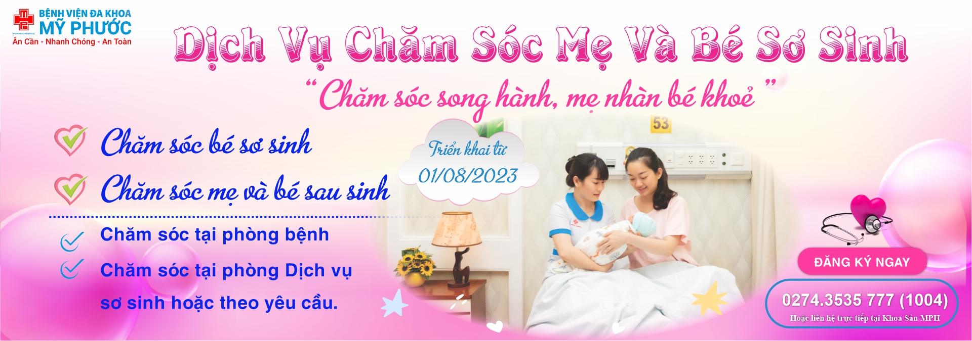 Dịch vụ chăm sóc mẹ và bé sau sinh tại bệnh viện