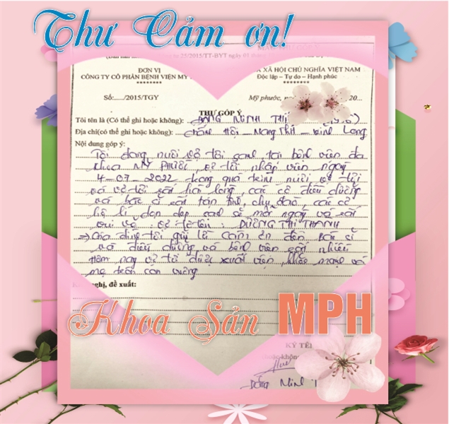 Thu cảm ơn Khoa Sản MPH