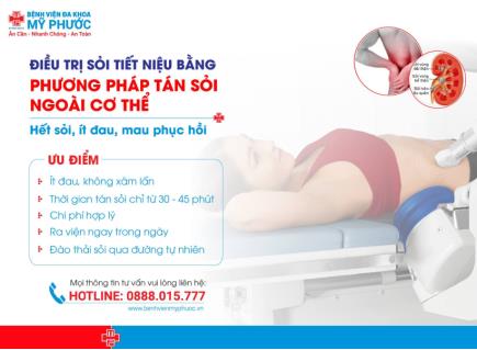 Bệnh viện có tán sỏi ngoài cơ thể không? thời gian nằm viện bao lâu? 